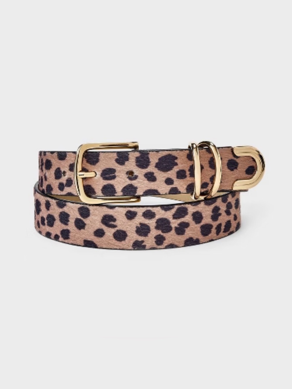 a new day Leopard Print Belt with Gold Buckle